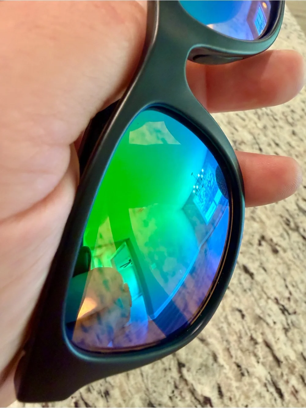 Rheos Black Nylon Optics Polarized Sunglasses 100% UV Protection 00140